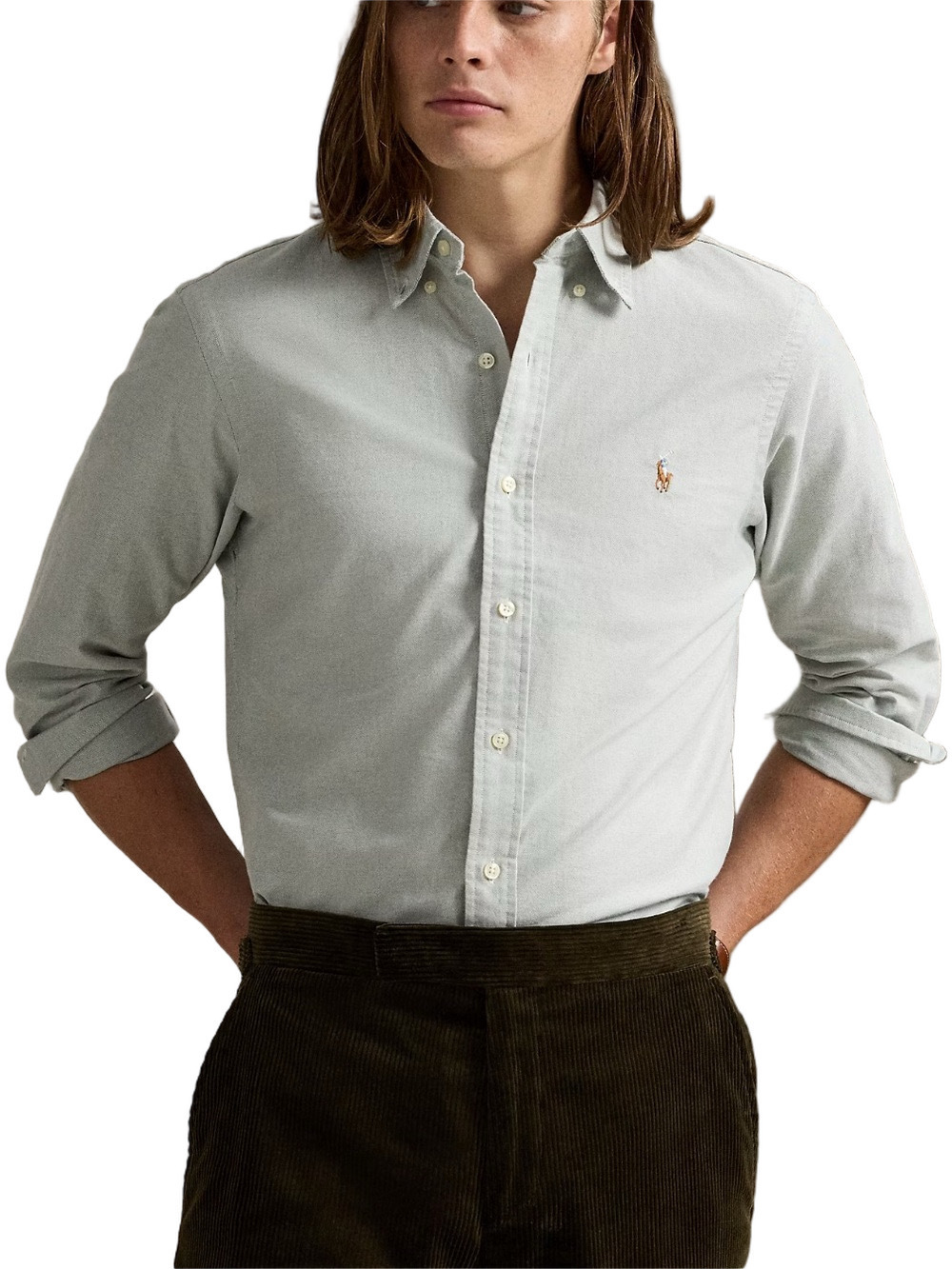 Ralph Lauren Polo Sage Green Classic Fit Oxford Button up Shirt Size Medium